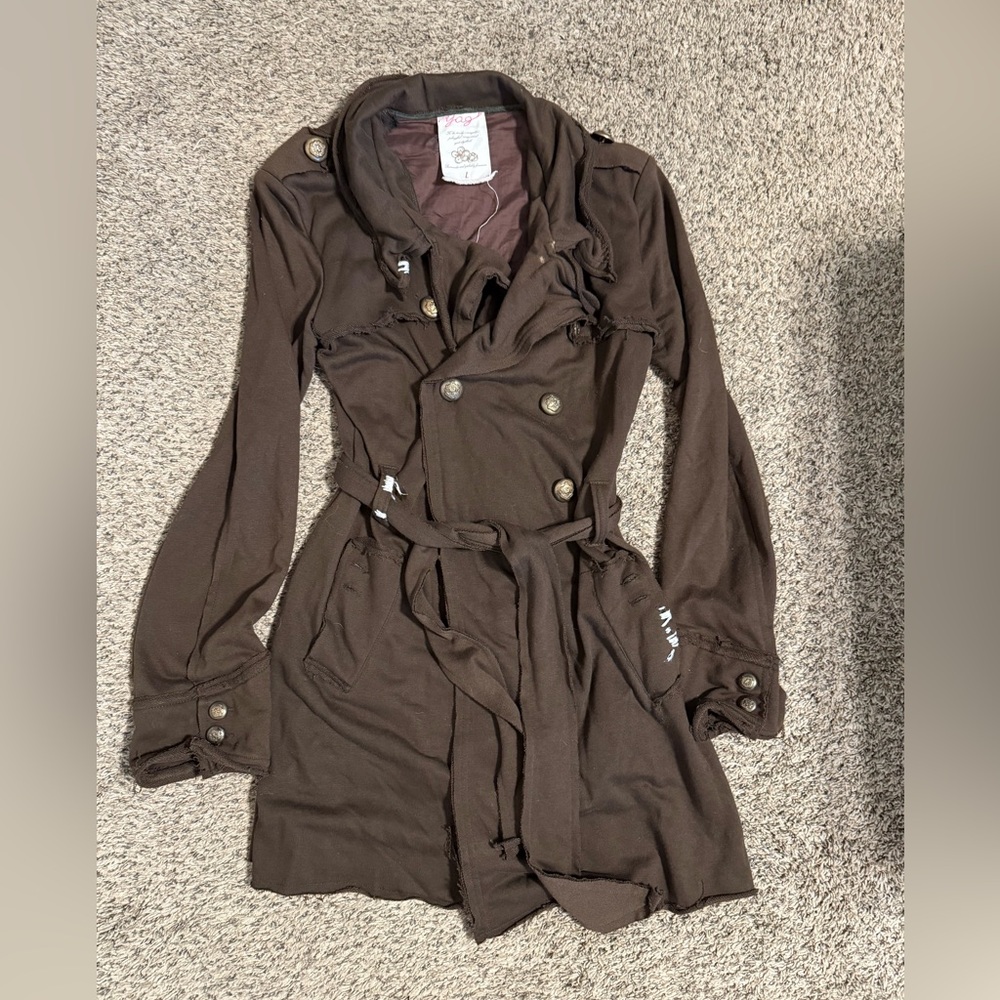 AG Adriano Goldschmied Chocolate Trench Coat